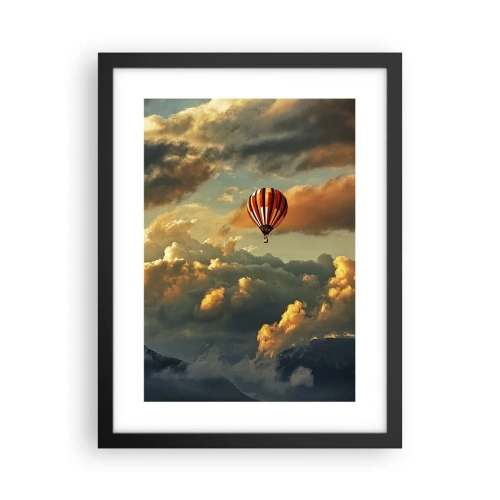 Pôster com moldura preta - Eu voo porque sou livre - 30x40 cm