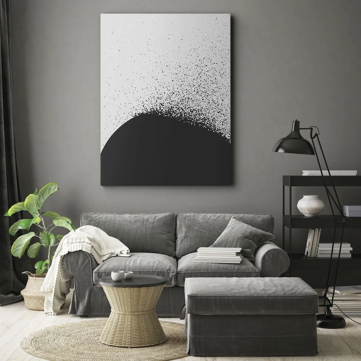 Quadro em tela - Movimento das moléculas - 50x70 cm