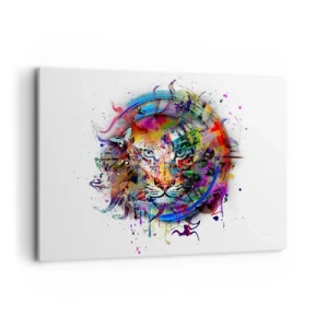 Quadro em tela - À espreita atrás do véu arco-íris - 100x70 cm