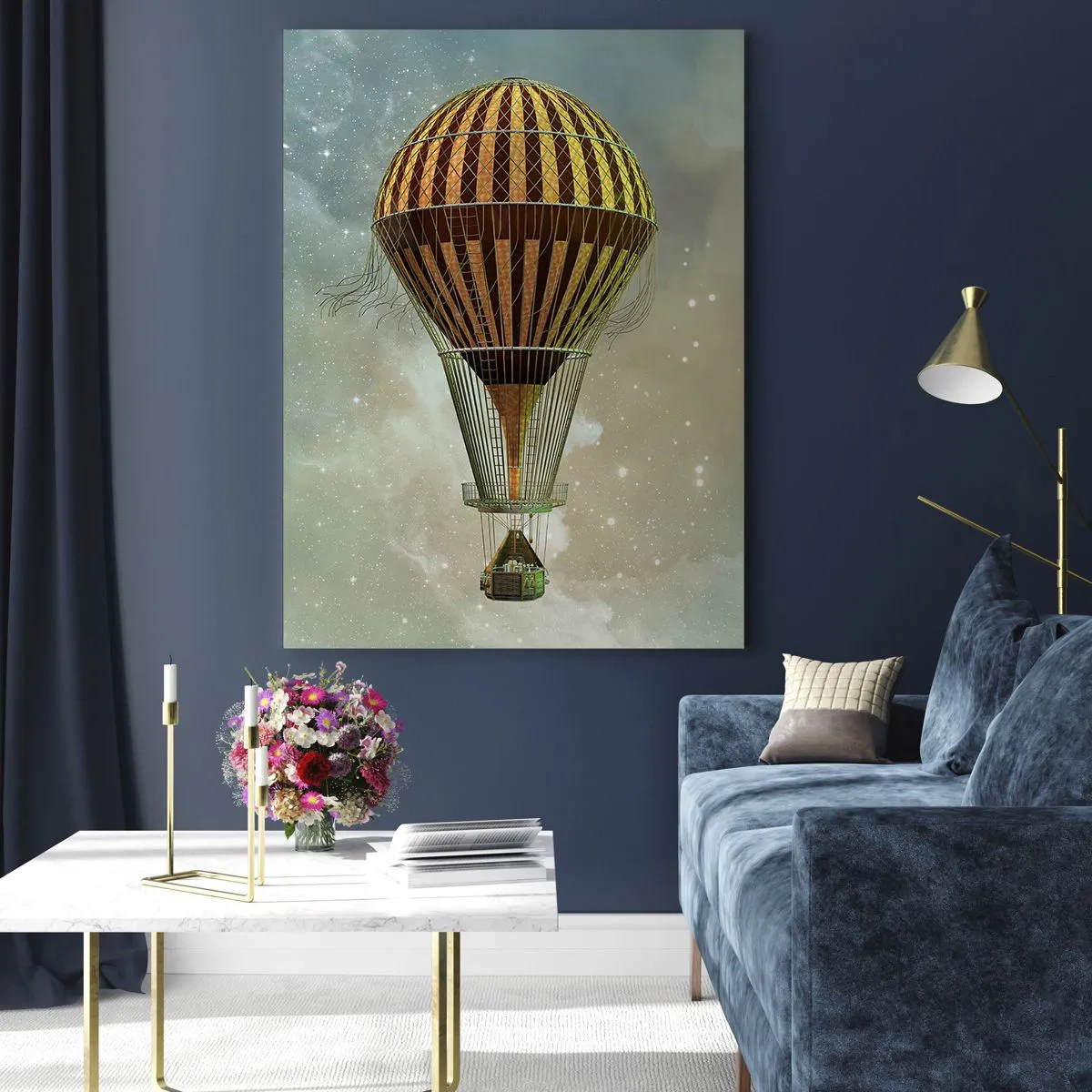 Quadro em vidro - Voos pioneiros - 50x70 cm