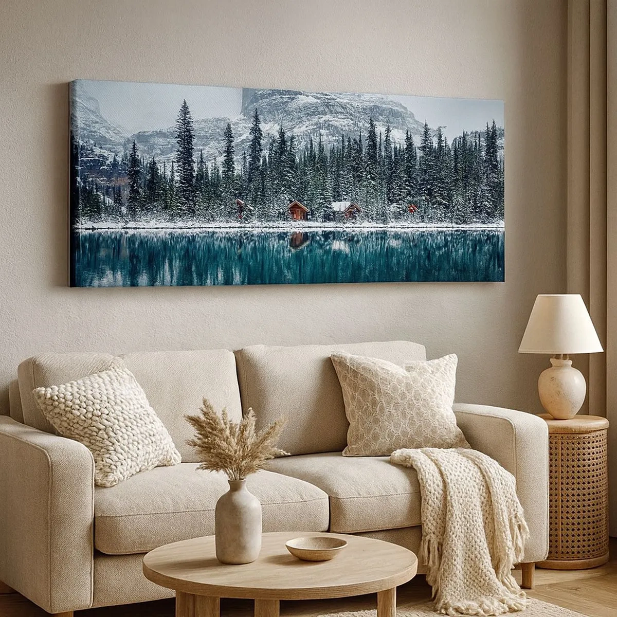 Quadro em tela - Retiro canadense - 100x40 cm