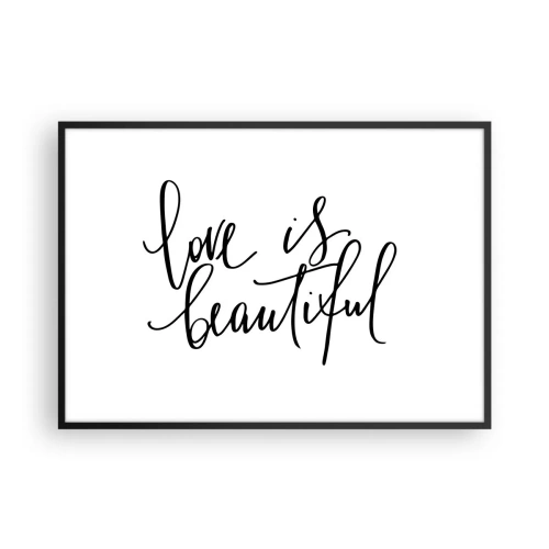 Pôster com moldura preta - Leia e repita - 100x70 cm