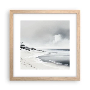 Pôster com moldura de carvalho claro - Juntos para sempre - 30x30 cm