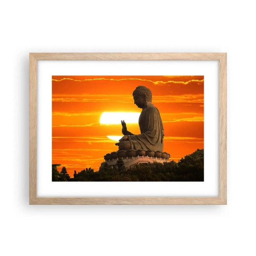 Pôster com moldura de carvalho claro - Sem medo do mundo - 40x30 cm