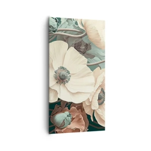 Quadro em tela - O sussurro das papoulas - 65x120 cm