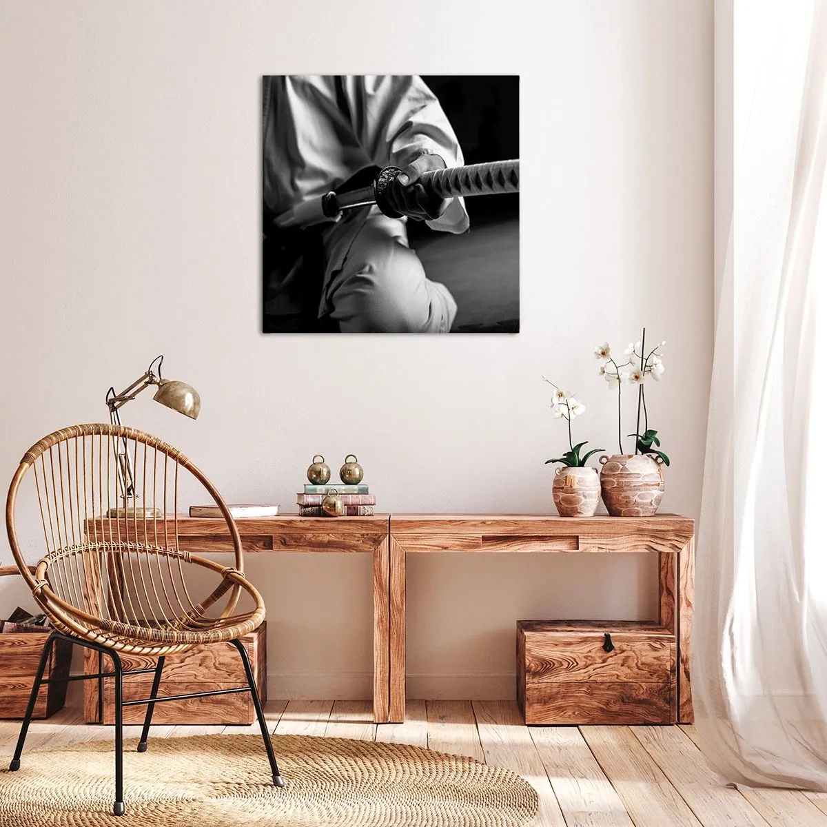 Quadro em tela - Alma guerreira - 70x70 cm