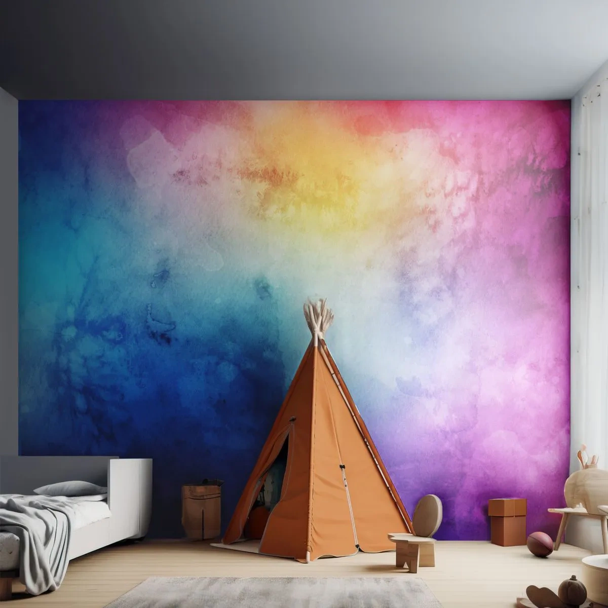 Papel de Parede Autocolante Deluxe Sticker - Quase no sétimo céu - Abstração, Pedaço, Padrão Moderno - 150x105 cm