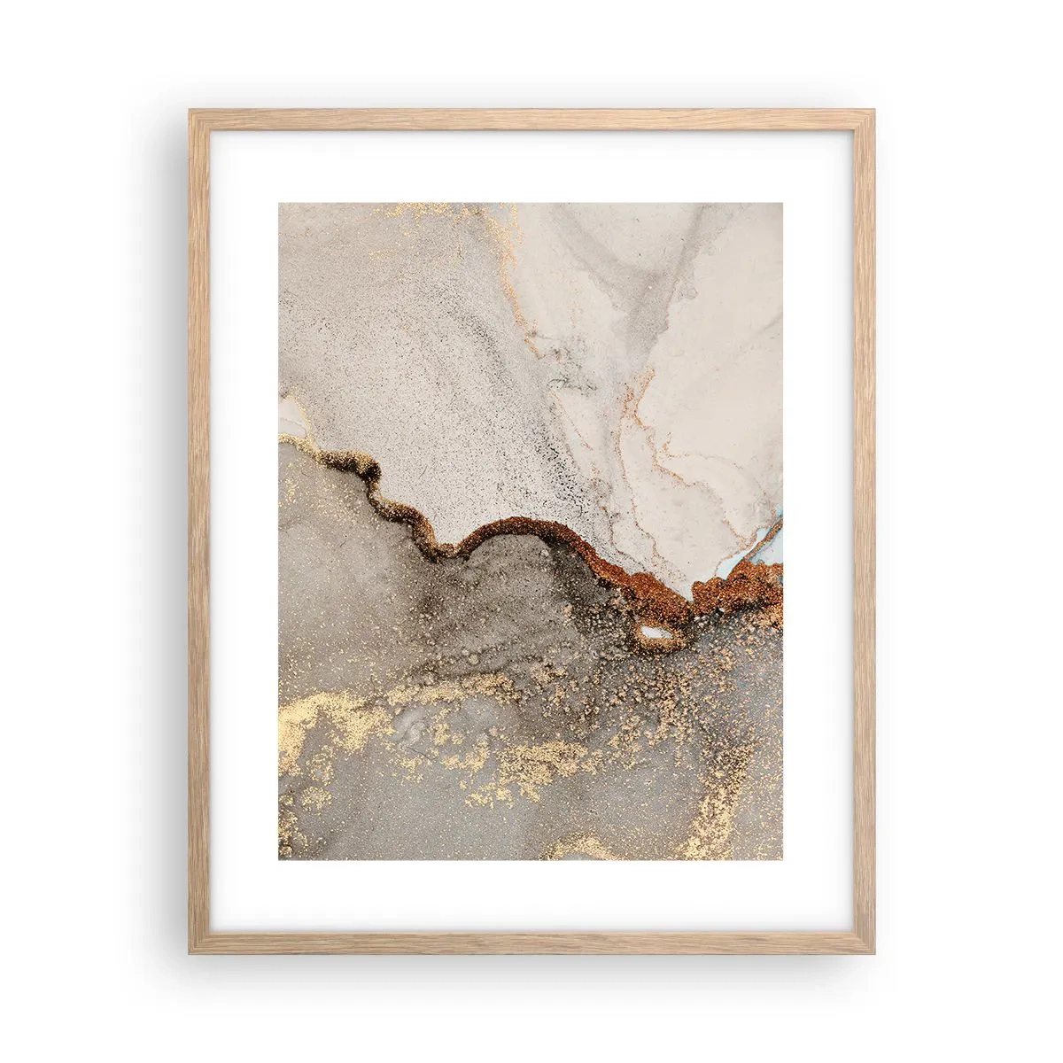 Pôster com moldura de carvalho claro - No limite das cores - 40x50 cm