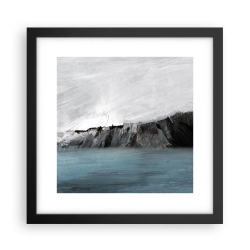 Pôster com moldura preta - Água – terra: choque dos elementos - 30x30 cm