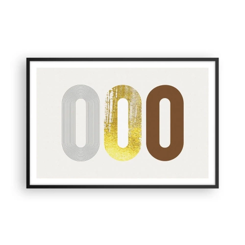 Pôster com moldura preta - Uuu! - 91x61 cm