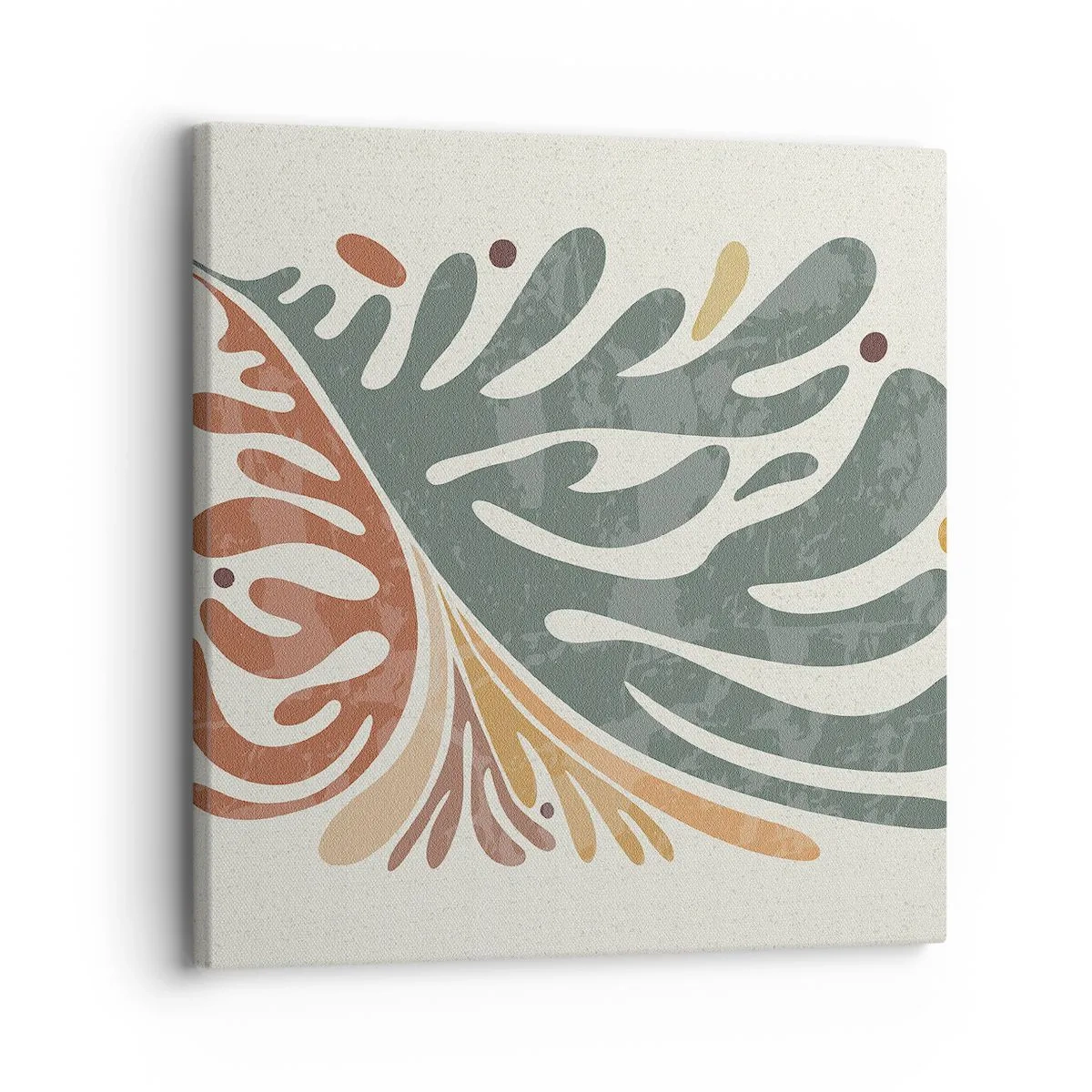 Quadro em tela - Folha multicolorida - 30x30 cm
