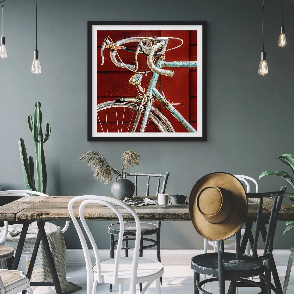 Pôster com moldura preta - Feito para vencer - 60x60 cm