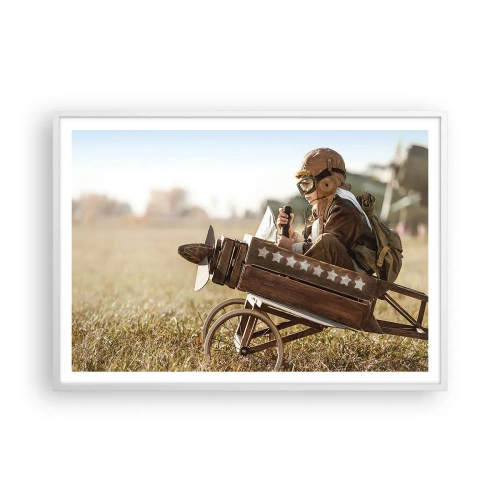 Pôster em moldura branca - O início rumo a um sonho - 100x70 cm