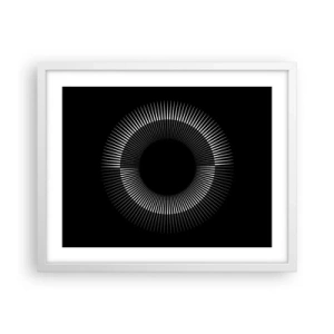 Pôster em moldura branca - Sol preto - 50x40 cm