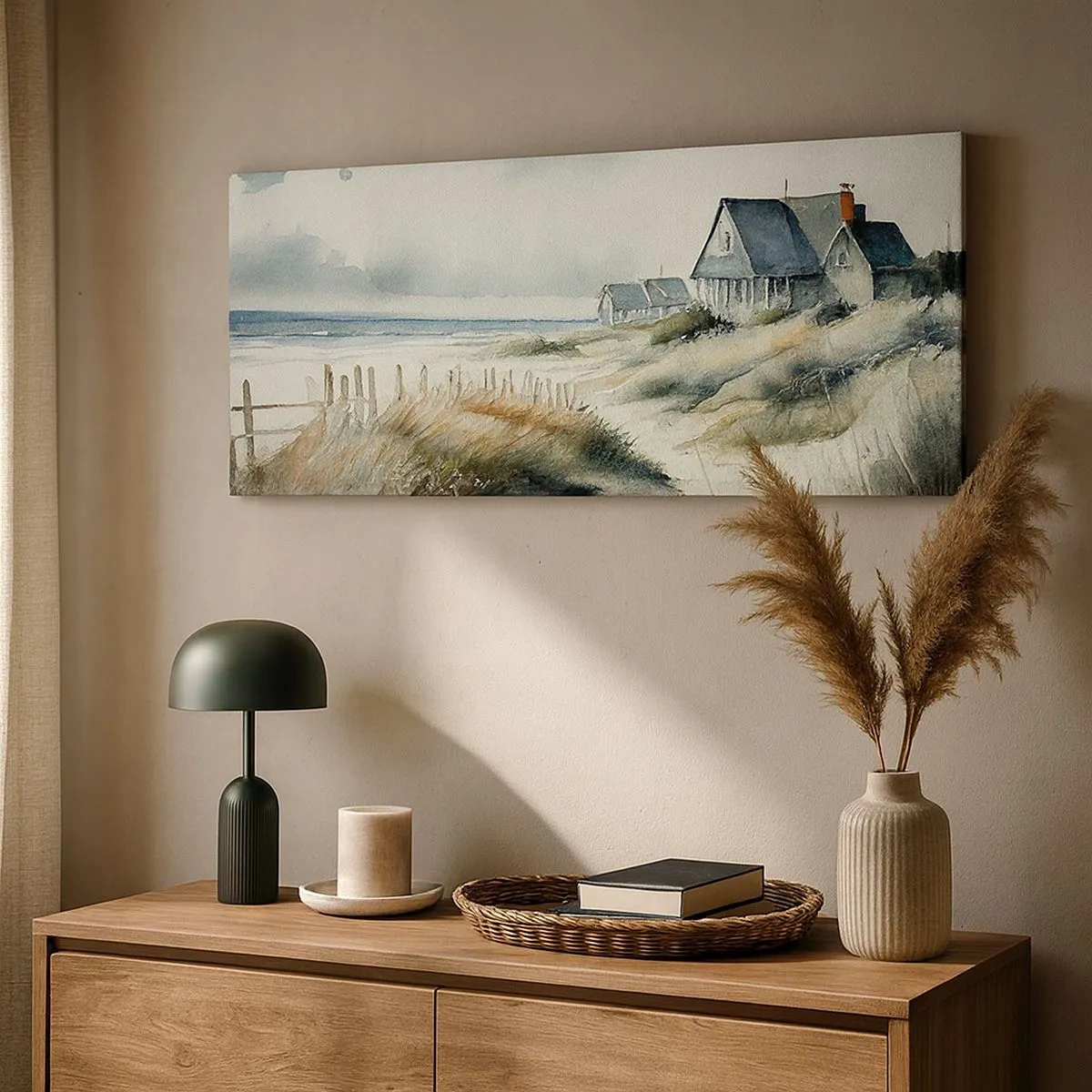 Quadro em tela - Longe da agitação - 100x40 cm