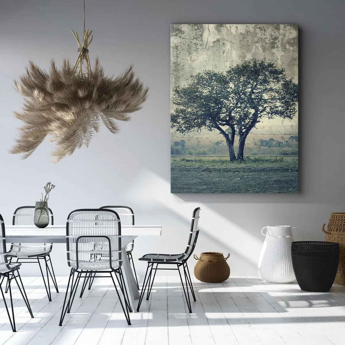 Quadro em tela - Uma macieira num prado azul? - 50x70 cm