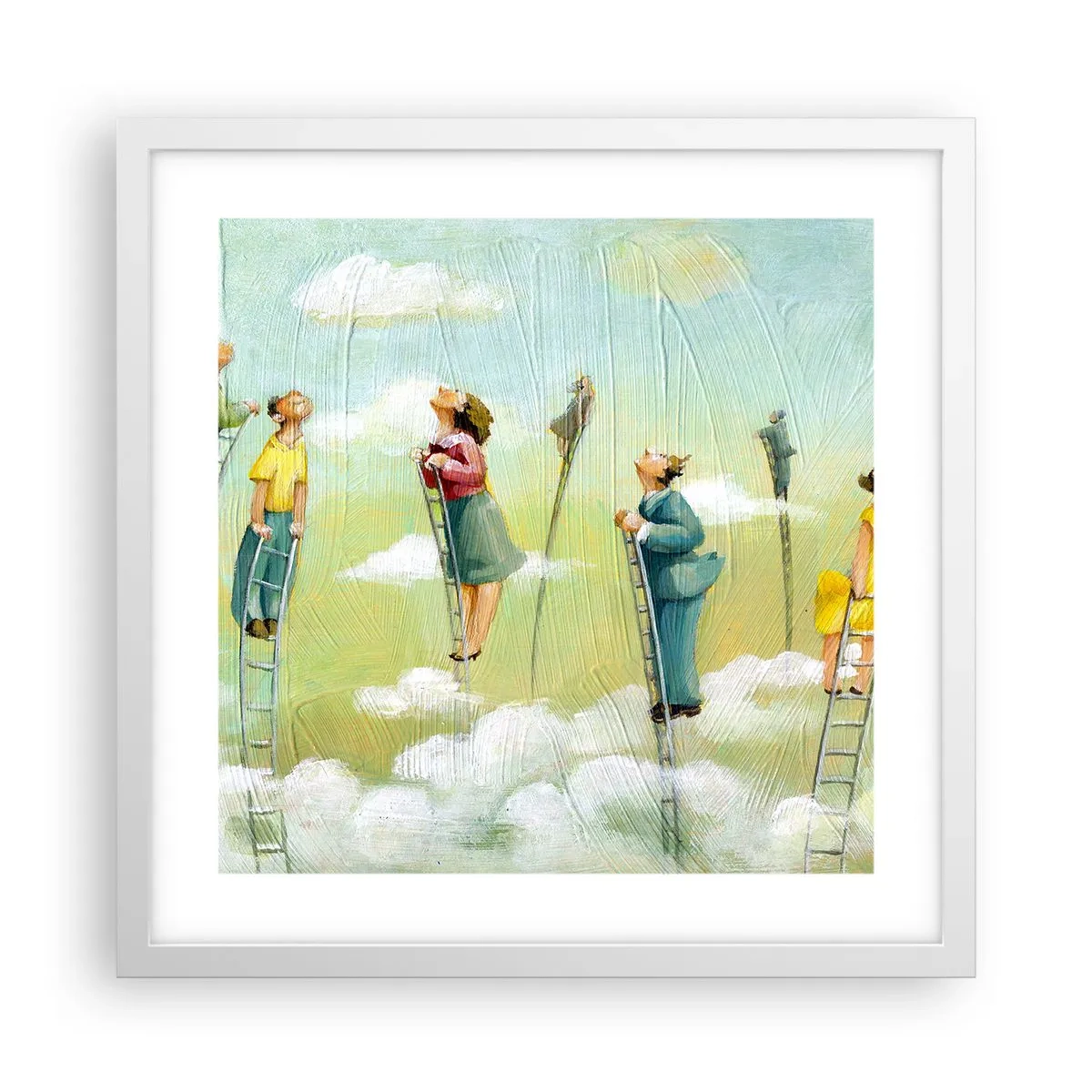 Pôster em moldura branca - Por trás do seu sonho - 40x40 cm
