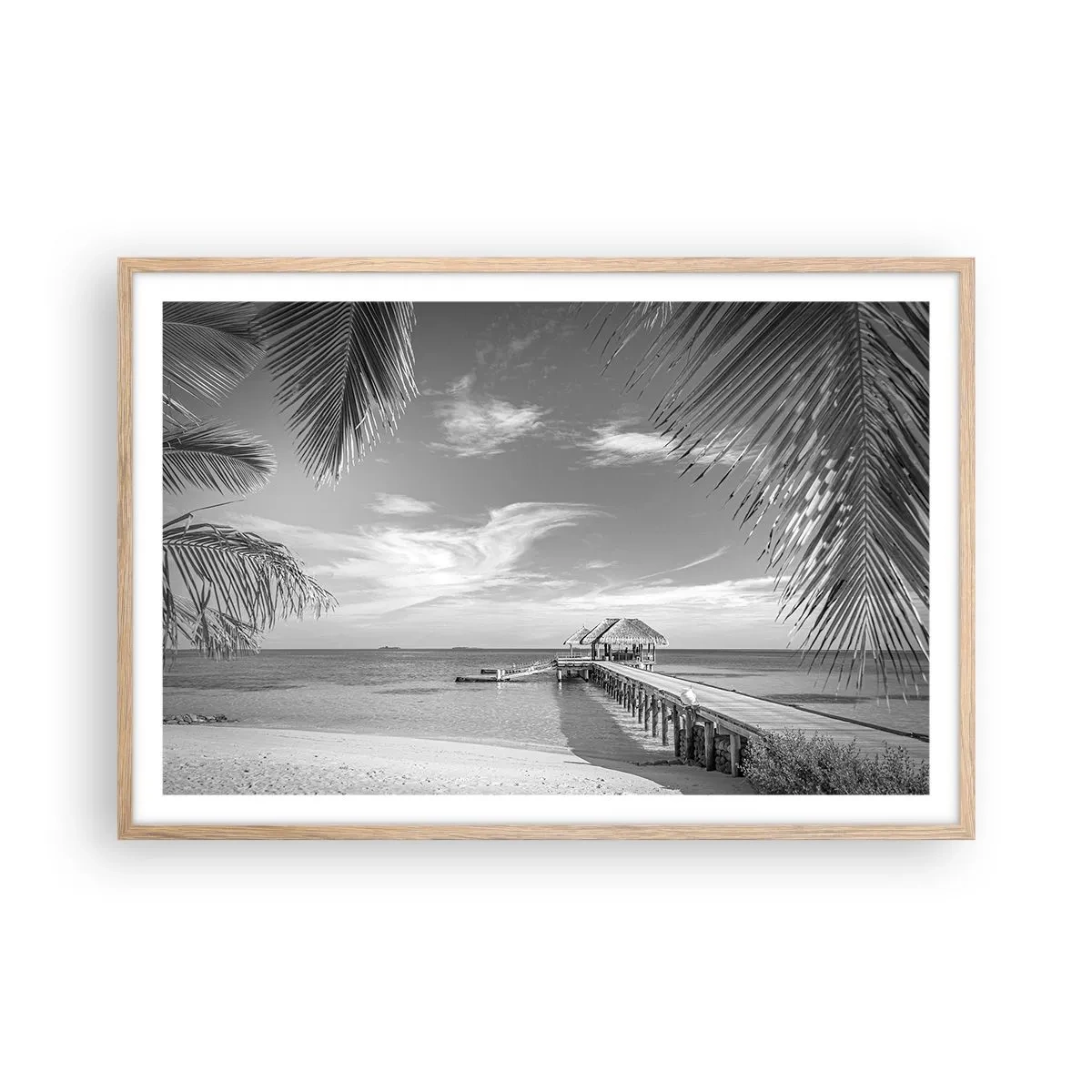 Pôster com moldura de carvalho claro - Memória ou sonho? - 91x61 cm