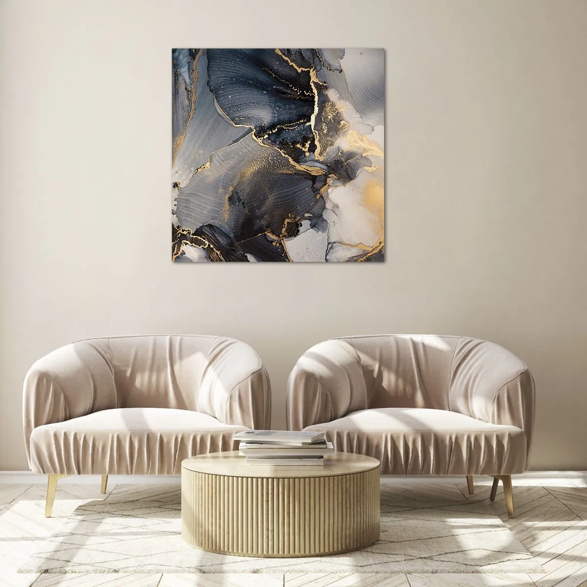 Quadro em vidro - A vida da pedra - 50x50 cm