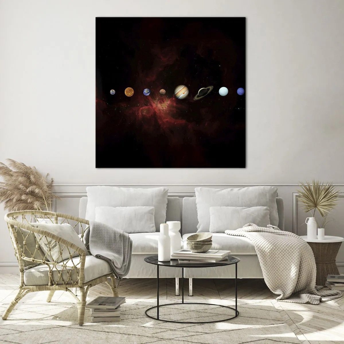 Quadro em vidro - Nosso bairro - 40x40 cm