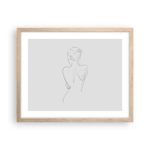 Pôster com moldura de carvalho claro - Música corporal - 50x40 cm