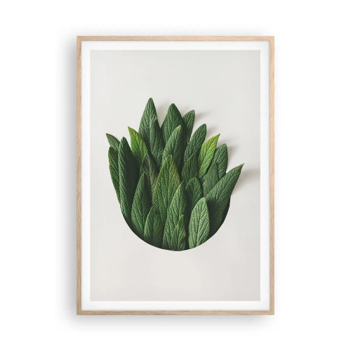 Pôster com moldura de carvalho claro - Curiosidade indomável - 70x100 cm