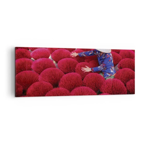 Quadro em tela - No campo de arroz - 140x50 cm