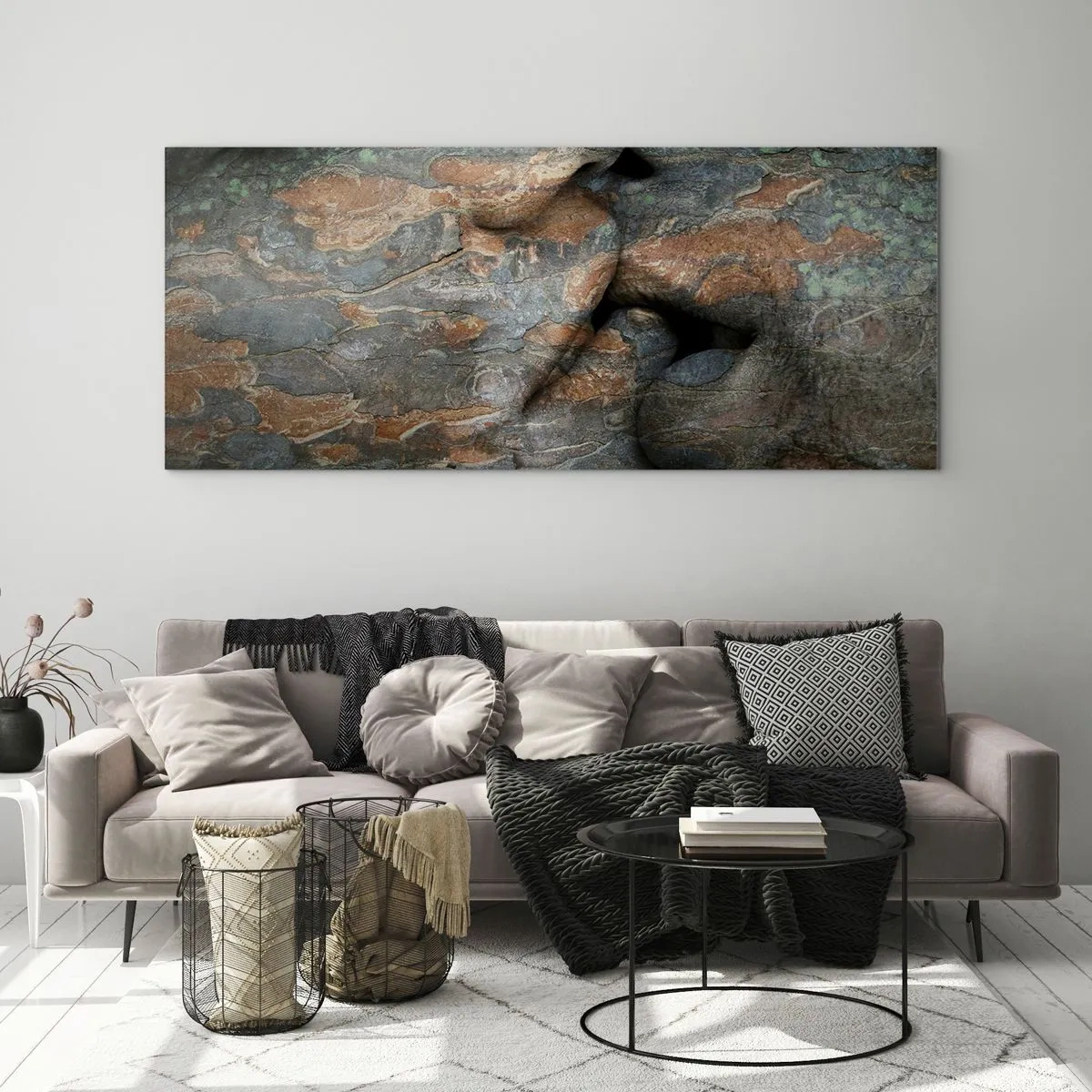 Quadro em vidro - Juntos para sempre - 90x30 cm