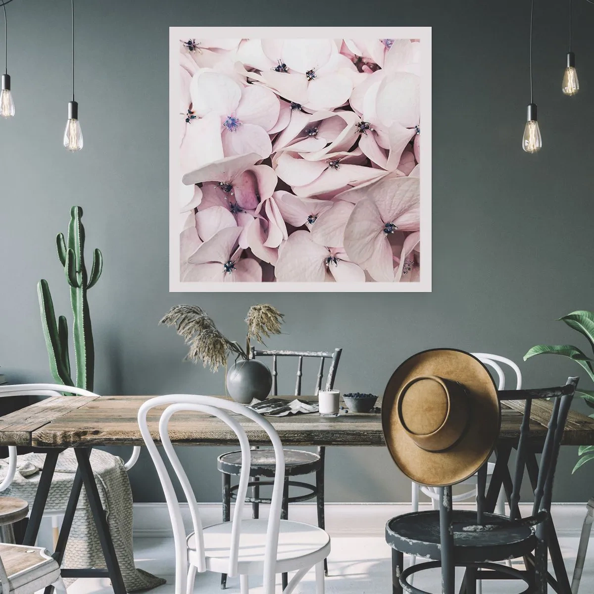 Pôster - Em uma inundação de flores - 60x60 cm