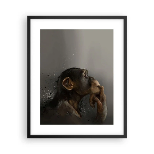 Pôster com moldura preta - Certamente um pensador - 40x50 cm