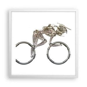 Pôster em moldura branca - Uma ótima máquina - 50x50 cm