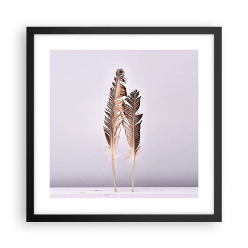 Pôster com moldura preta - Contra o nada - 40x40 cm