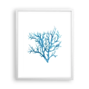 Pôster em moldura branca - Filigrana náutica - 40x50 cm