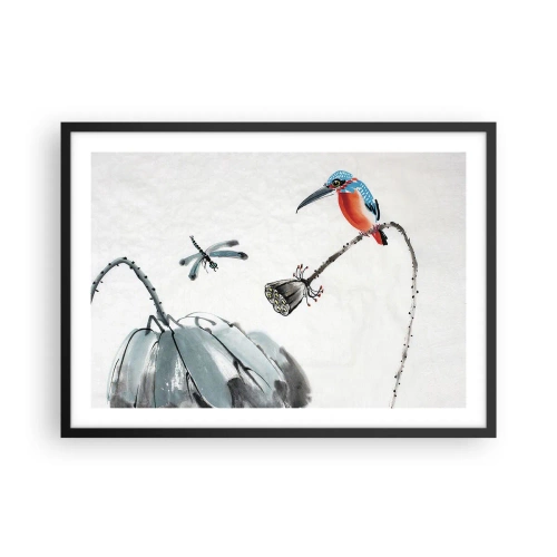 Pôster com moldura preta - A vida do prado - 70x50 cm