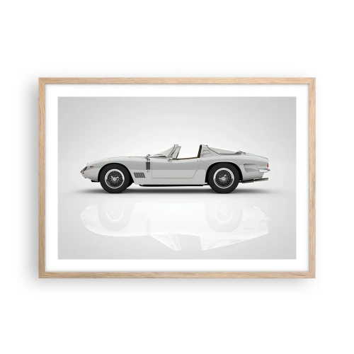 Pôster com moldura de carvalho claro - A promessa de diversão - 70x50 cm