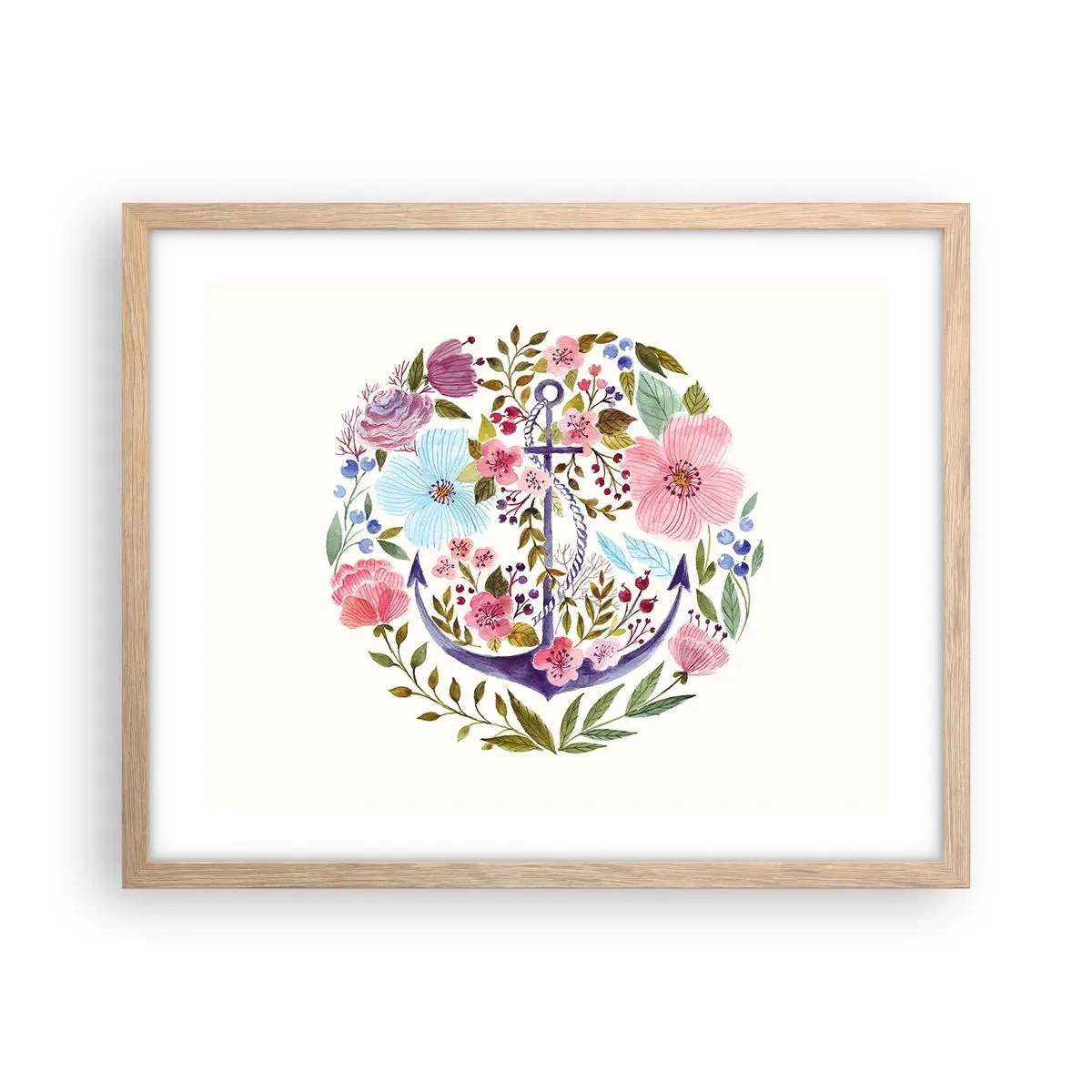 Pôster com moldura de carvalho claro - O bom sonho de um marinheiro - 50x40 cm