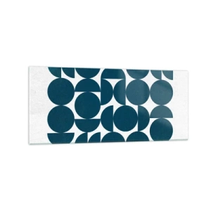 Quadro em vidro - Círculos e semicírculos - 120x50 cm