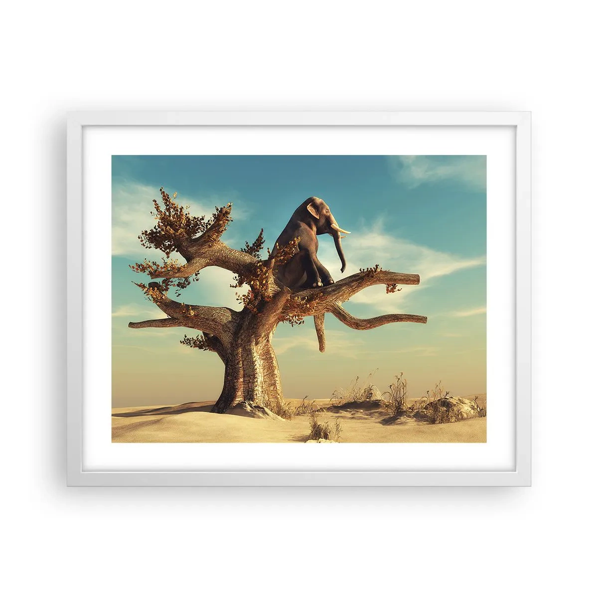 Pôster em moldura branca - Um novo ponto de vista - 50x40 cm