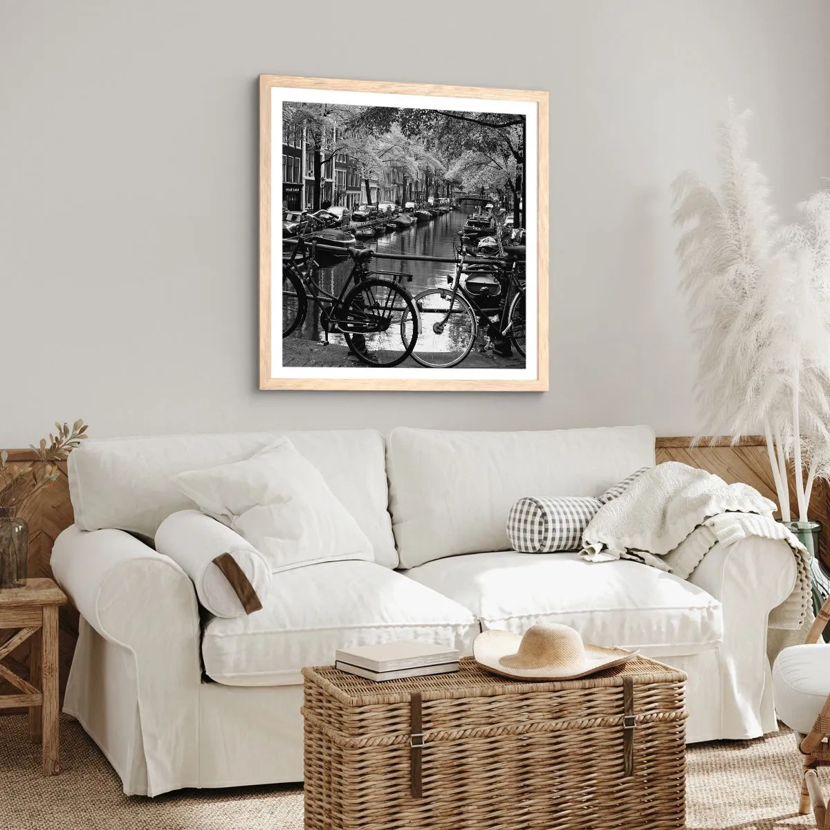 Pôster com moldura de carvalho claro - Vista muito holandesa - 50x50 cm