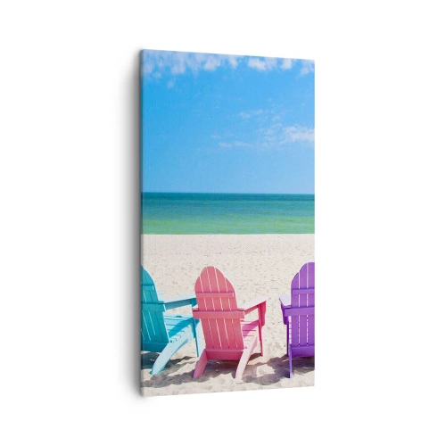 Quadro em tela - Praia do arco-íris - 45x80 cm
