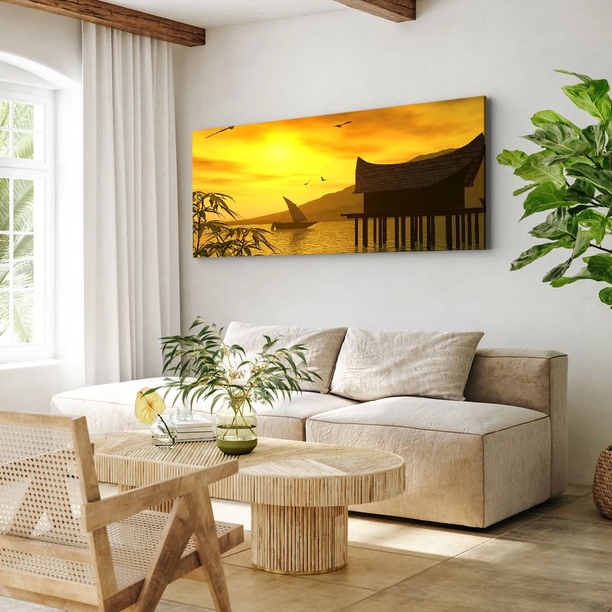 Quadro em tela - A desejada paz - 140x50 cm