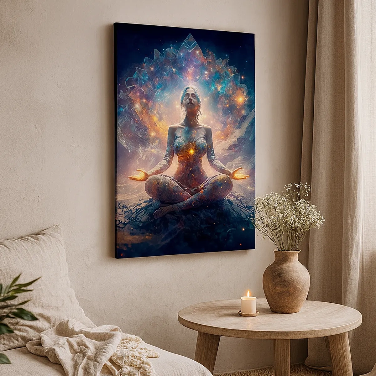 Quadro em tela - Fluxo de boa energia - 50x70 cm