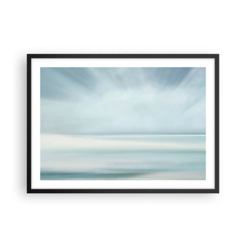 Pôster com moldura preta - Paz ao horizonte - 70x50 cm