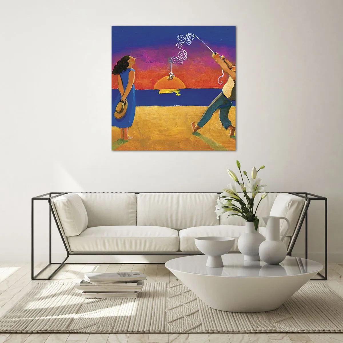 Quadro em vidro - Mais do que uma estrela do céu - 30x30 cm