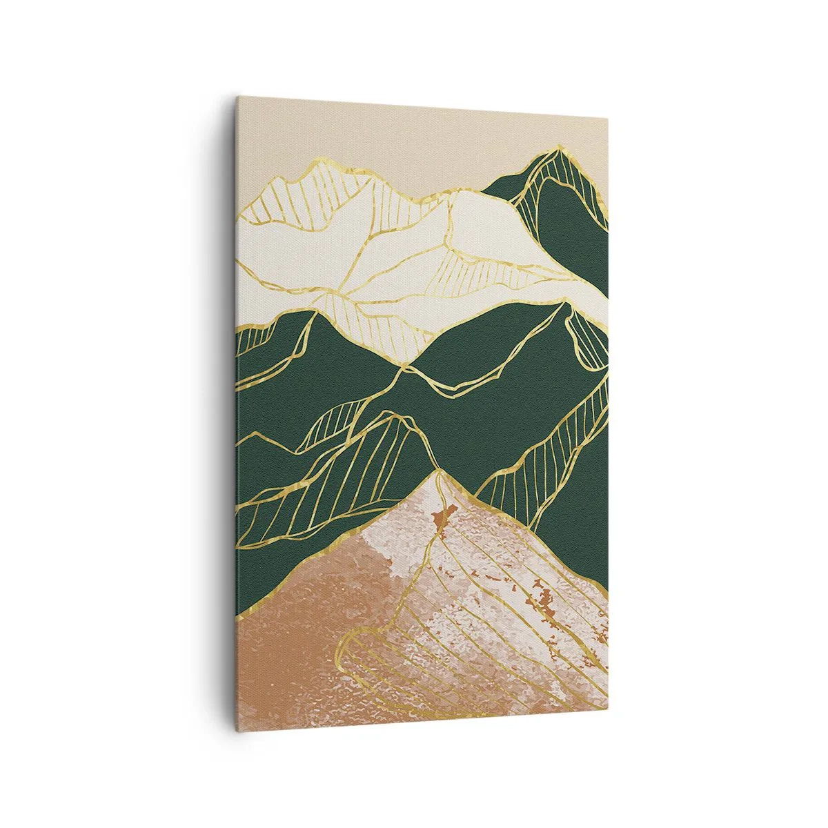 Quadro em tela - Picos dourados - 80x120 cm