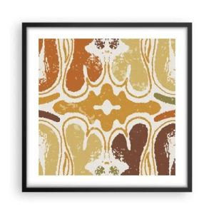 Pôster com moldura preta - Abstração sentimental - 50x50 cm