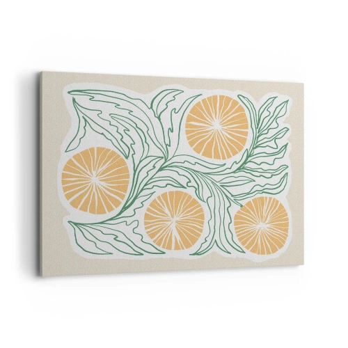 Quadro em tela - Étnico com um toque de abstração - 100x70 cm