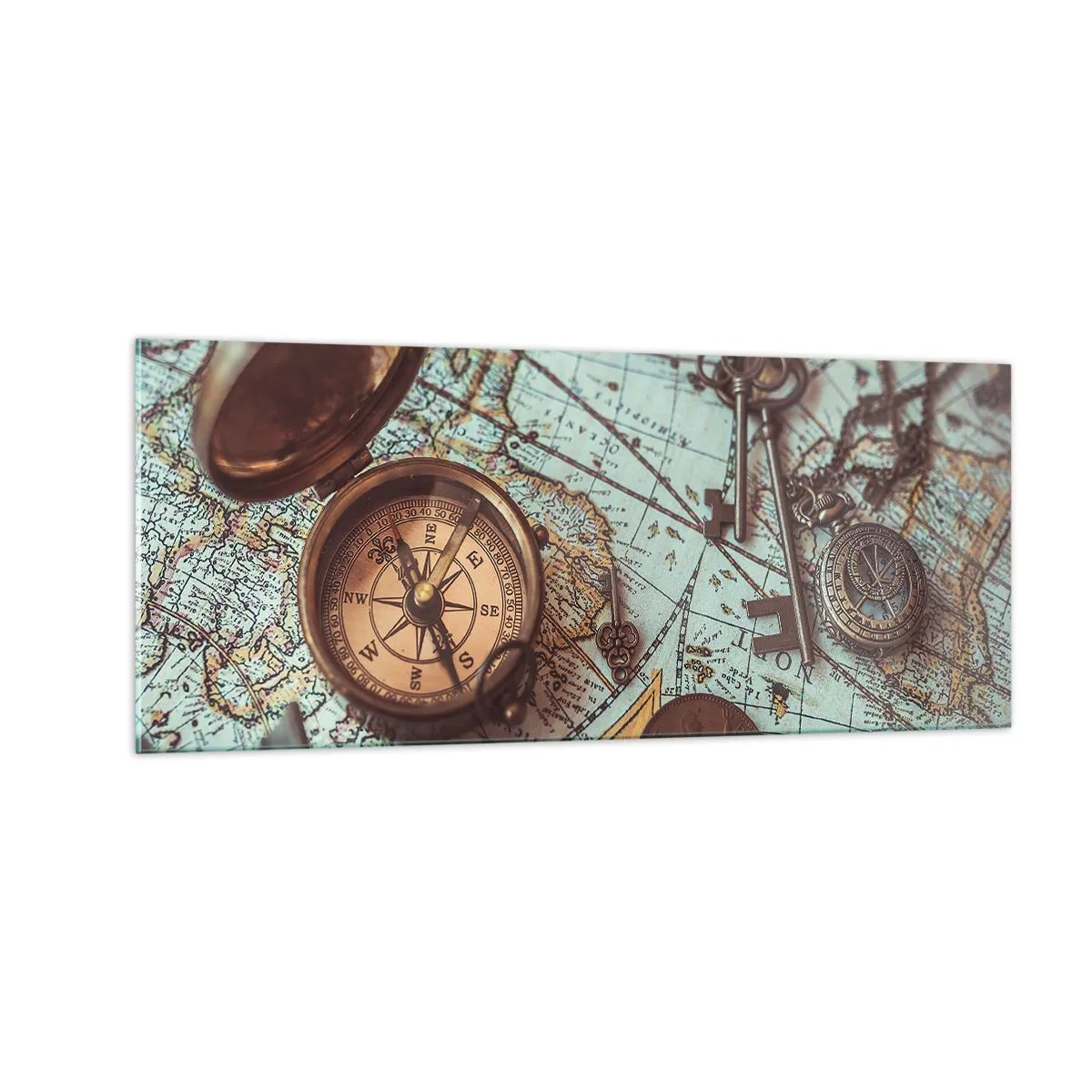 Quadro em vidro - Para o aventureiro - 100x40 cm