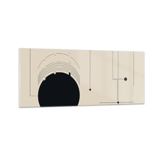 Quadro em vidro - Composição flexível e dinâmica - 100x40 cm