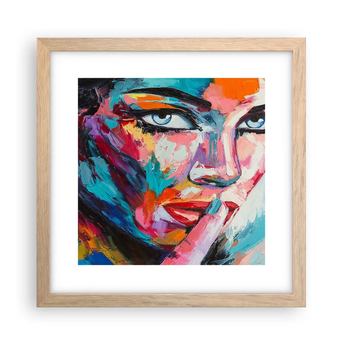 Pôster com moldura de carvalho claro - O nosso primeiro segredo - 30x30 cm